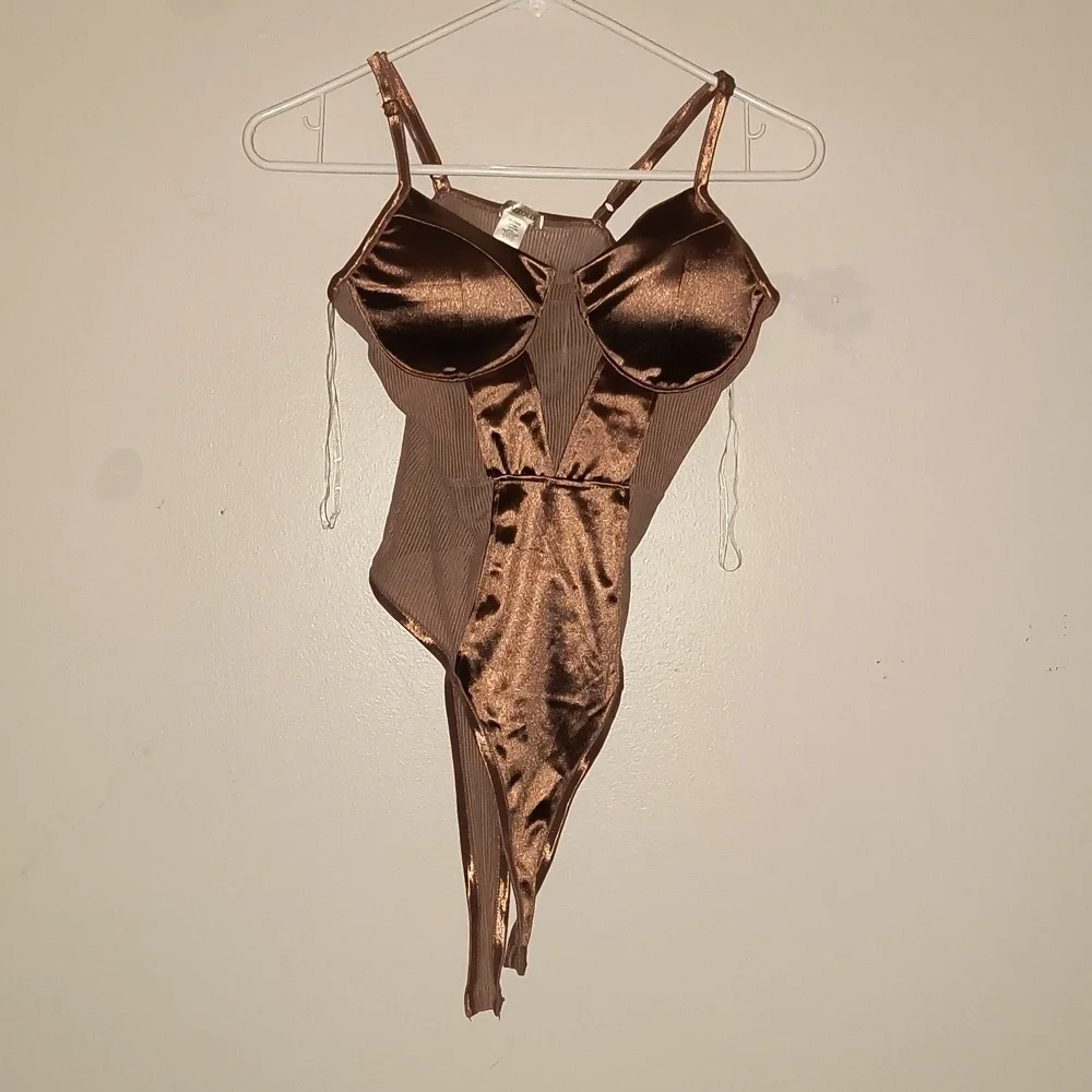 Bozzolo Metallic Brown Bodysuit